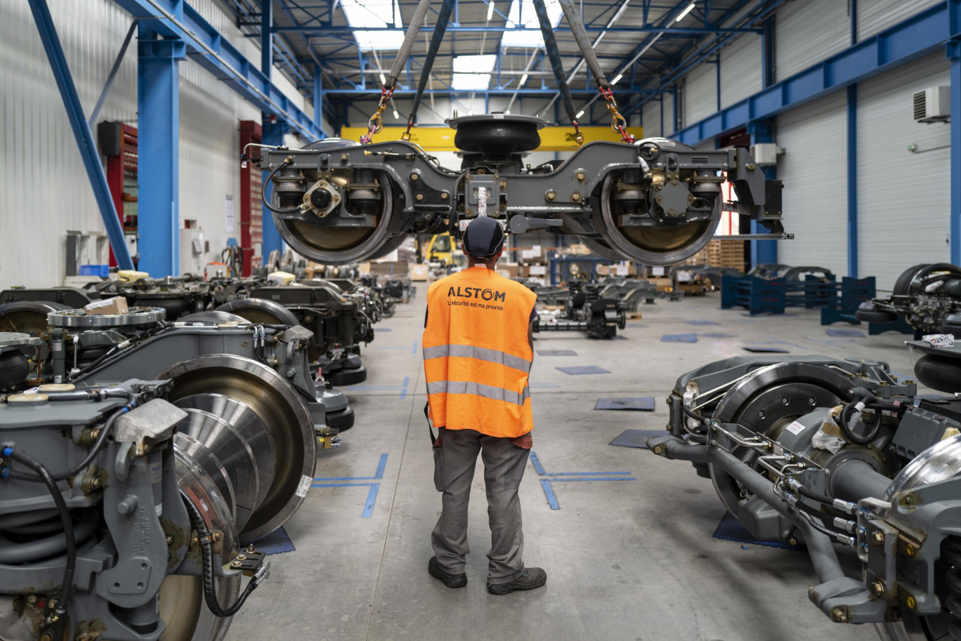 La production de bogies au Creusot ne cesse de croitre pour répondre à la demande française et internationale. (© Arnaud FINISTRE – TOMA)