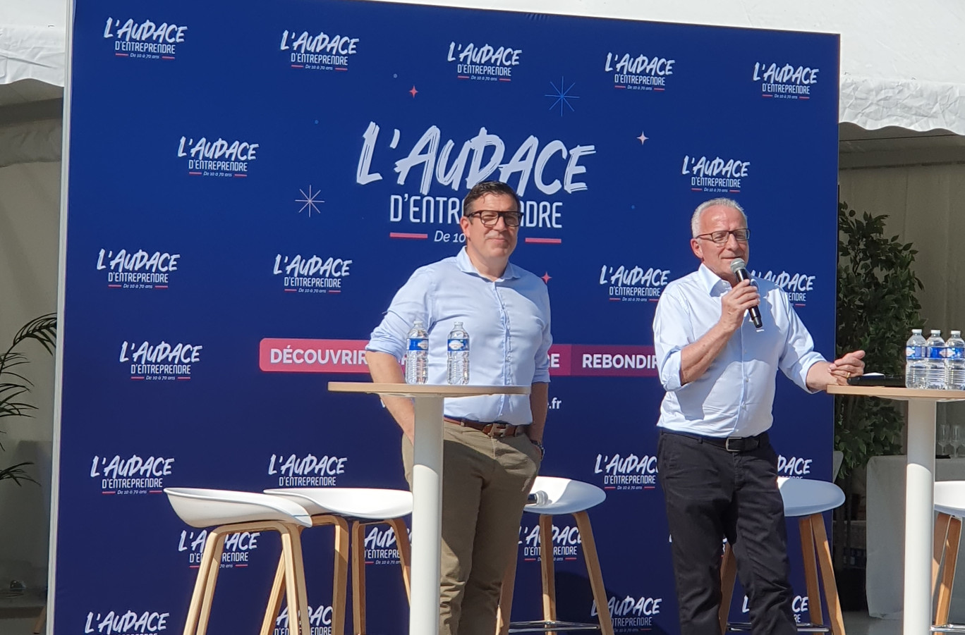 David Butet et Jean-Philipe Girard ont présenté Audace d’entreprendre et l’évènement prévu le 1er octobre prochain au Zénith de Dijon. (© Audace d’entreprendre)